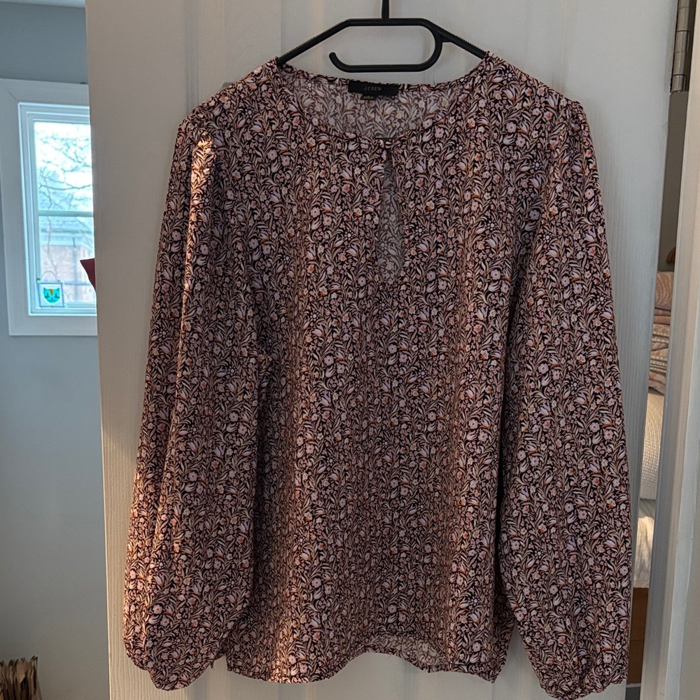 J. Crew Multicolor Floral Blouse